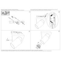 Светильник настенный Ideal Lux Rudy AP1 Round Белый GU10 229027
