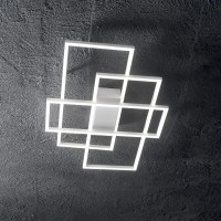 Люстра потолочная Ideal Lux Frame PL Quadrato Белый 2700К 2700K
