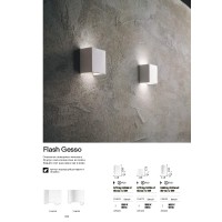 Светильник настенный Ideal Lux Flash AP1 Round Белый Гипс G9 214696