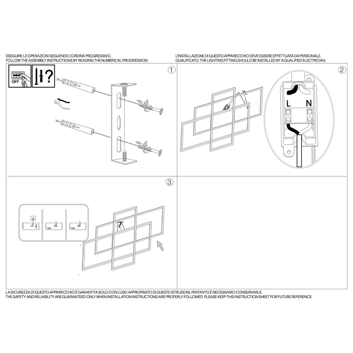 Люстра потолочная Ideal Lux Frame PL Rettangolo Белый 3000К 230726