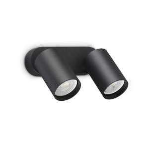 Светильник настенный Ideal Lux Dynamite AP2 Round GU10 Черный 367385