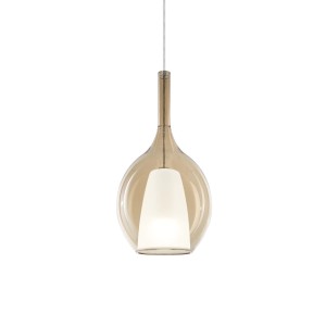 Светильник подвесной Ideal Lux Kalique SP1-2 D18 Янтарь E27 360003