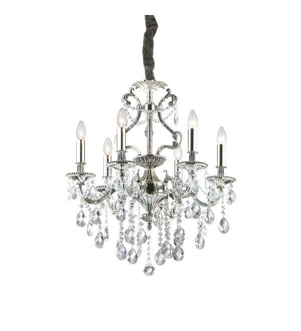 Люстра подвесная Ideal Lux Gioconda SP6 Серебро E14 044927