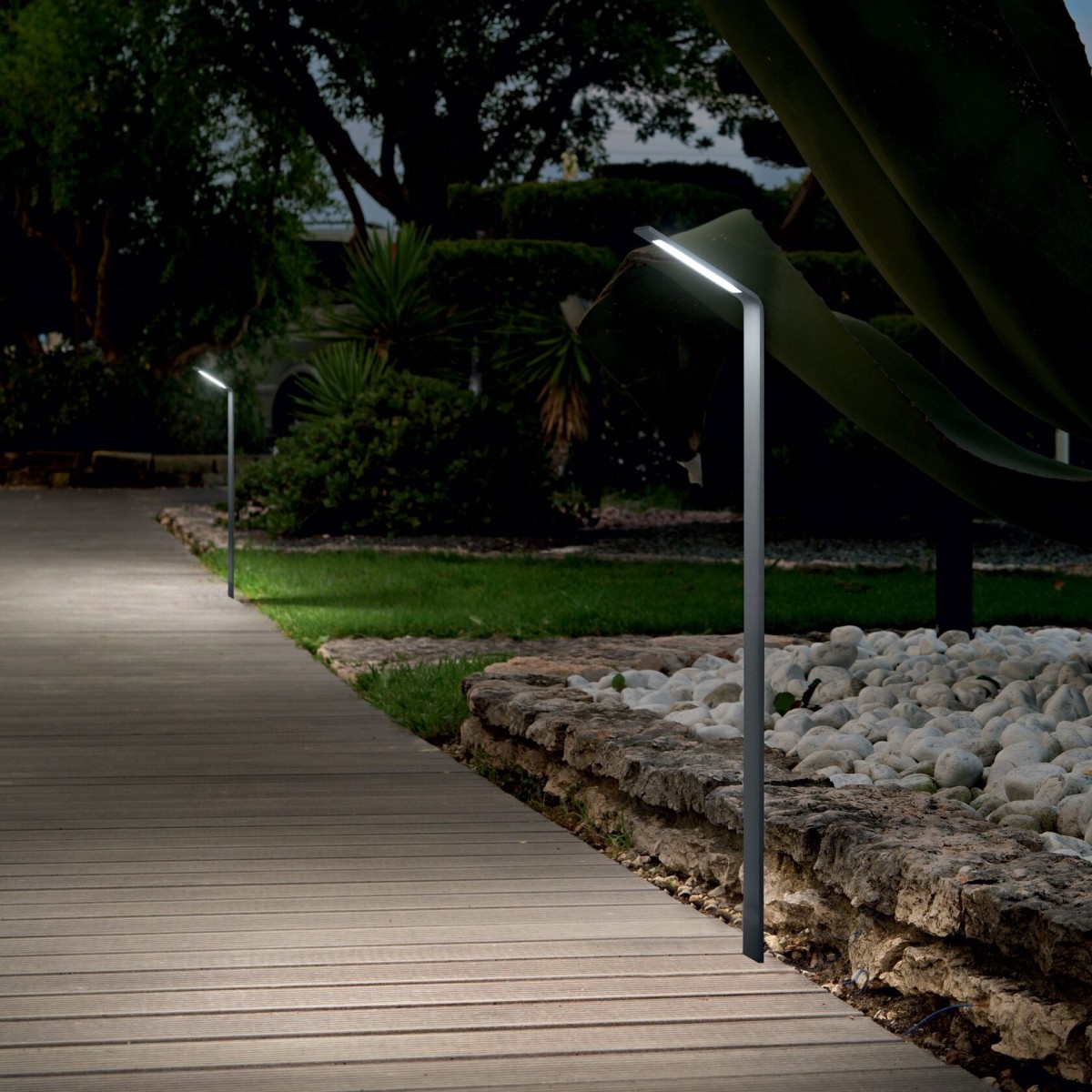 Светильник садово-парковый Ideal Lux Agos PT H80 3000K Черный LED 326733