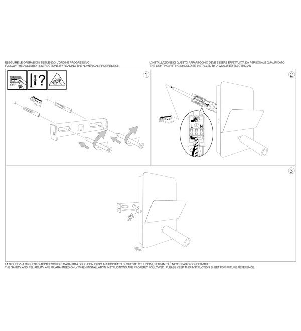 Светильник настенный Ideal Lux Read AP Черный 3000К LED 176550