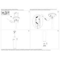 Светильник потолочный Ideal Lux Look PL1 Round D60 H200 Белый GU10 233079