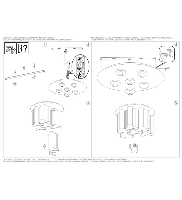 Люстра потолочная Ideal Lux Compo PL6 Белый E27 125503