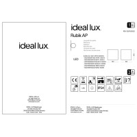 Светильник уличный настенный Ideal Lux Rubik AP Антрацит 3000К LED 247083