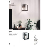 Светильник настенный Ideal Lux Igor AP1 Черный E27 092836