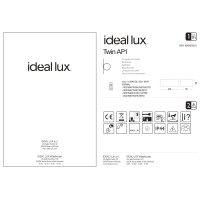 Светильник уличный Ideal Lux Twin AP1 Белый G9 115351