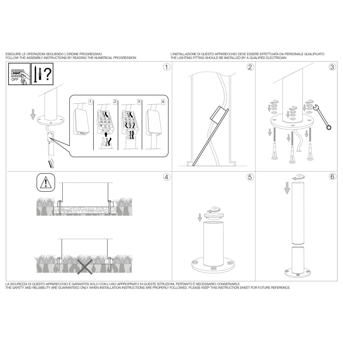 Светильник садово-парковый Ideal Lux Edo PT1 Round Белый GX53 135755
