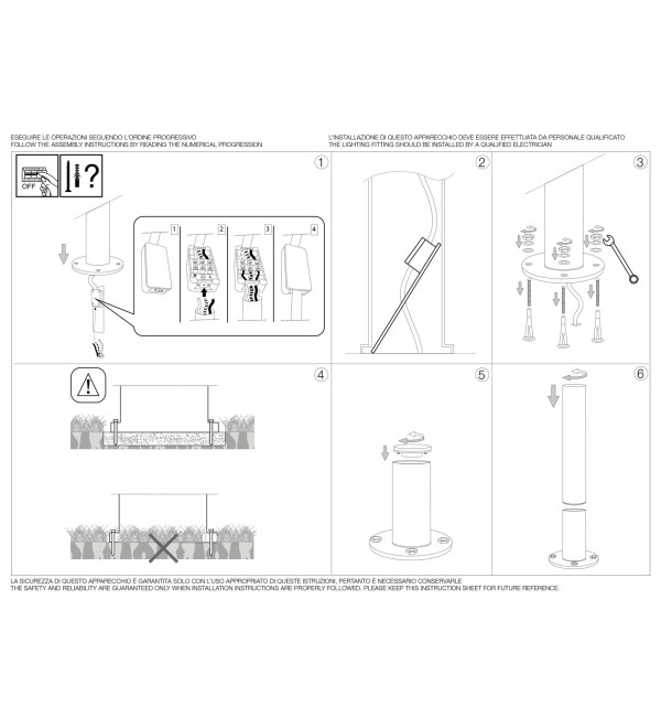 Светильник садово-парковый Ideal Lux Edo PT1 Round Белый GX53 135755