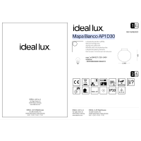 Светильник настенно Ideal Lux Mapa AP1 D30 Белый E27 059822
