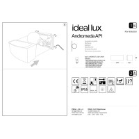 Светильник уличный Ideal Lux Andromeda AP1 Кофе E27 163536