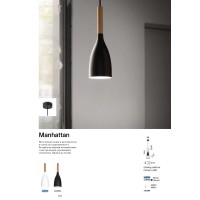 Светильник подвесной Ideal Lux Manhattan SP1 Белый E14 110745