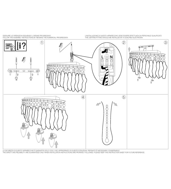 Люстра потолочная Ideal Lux Rain PL3 Хром E14 008370