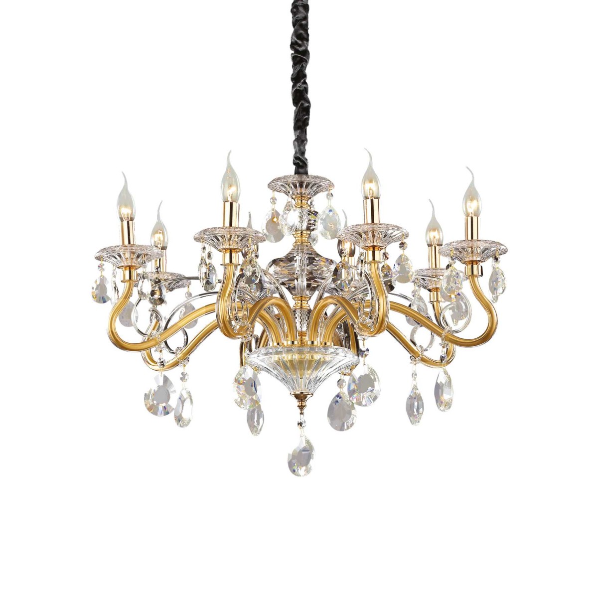 Люстра подвесная Ideal Lux Negresco SP8 Золото E14 087764