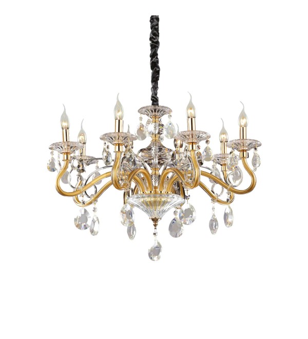 Люстра подвесная Ideal Lux Negresco SP8 Золото E14 087764