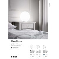 Светильник настольный Ideal Lux Mapa TL1 D20 E27 Белый 009155