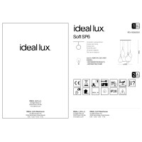 Люстра подвесная Ideal Lux Soft SP6 Белый E14 087818