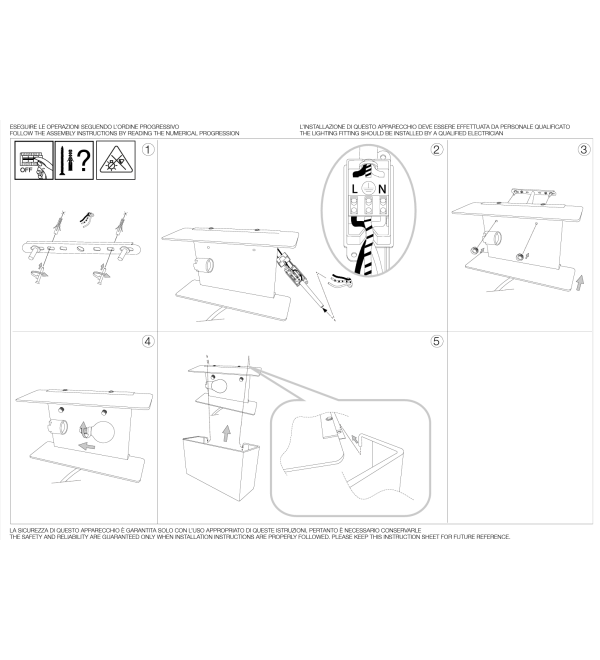 Светильник настенный Ideal Lux Hotel AP2 Белый / Хром E27 / LED 035949