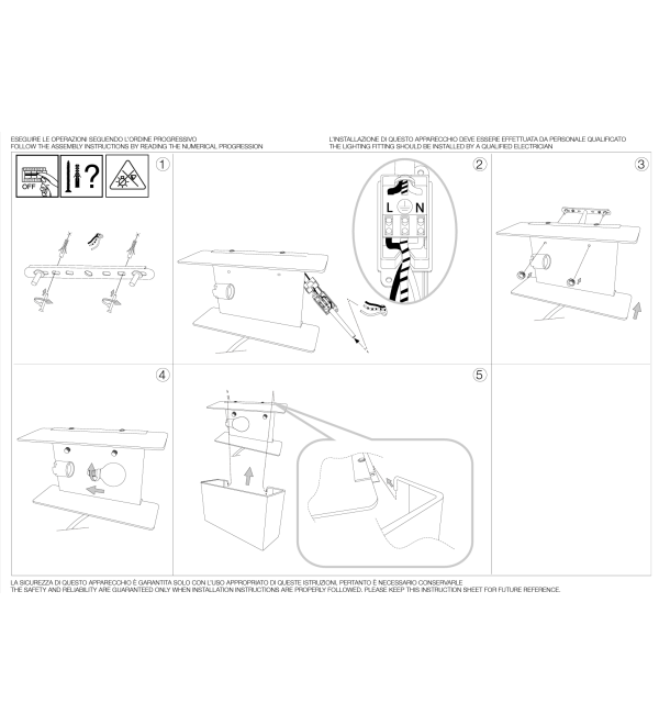 Светильник настенный Ideal Lux Hotel AP2 Белый / Хром E27 / LED 035949