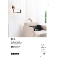 Светильник настенный Ideal Lux Birds AP1 Черный G9 273655