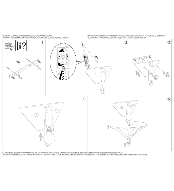 Светильник настенный Ideal Lux Santa AP1 Big Прозрачный E14 087368