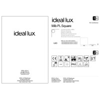 Светильник уличный Ideal Lux Mib PL Square Белый 4000К 202921