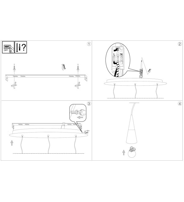 Светильник подвесной Ideal Lux Cono SP3 Хром E14 112367