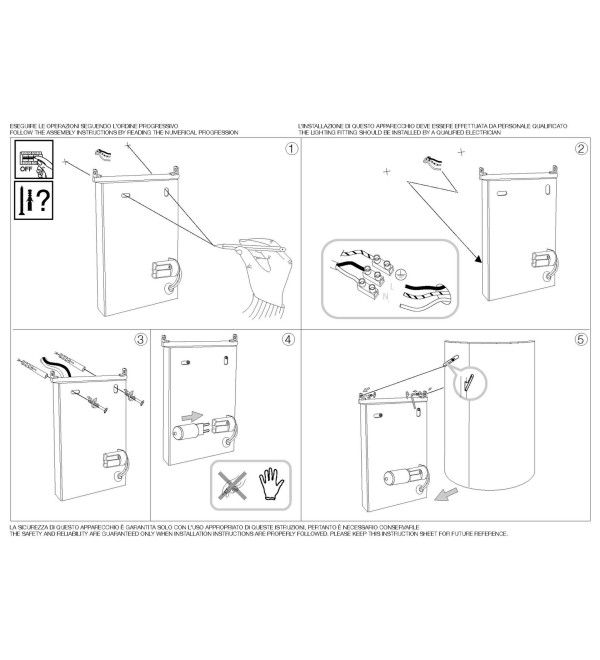 Светильник настенный Ideal Lux Flash AP1 Round Белый Гипс G9 214696