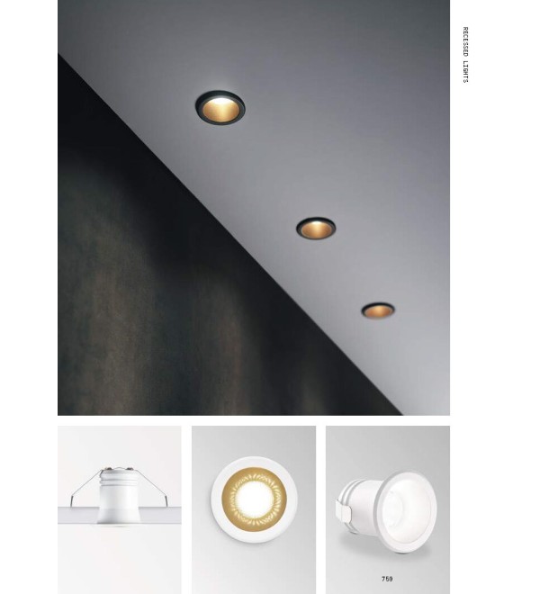 Светильник встраиваемый Ideal Lux Virus FI Белый / Золото 3000К LED 244822