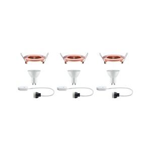 Светильник встраиваемый Paulmann Nova LED 2700К GU10 Розовое золото Набор 3шт. 93600