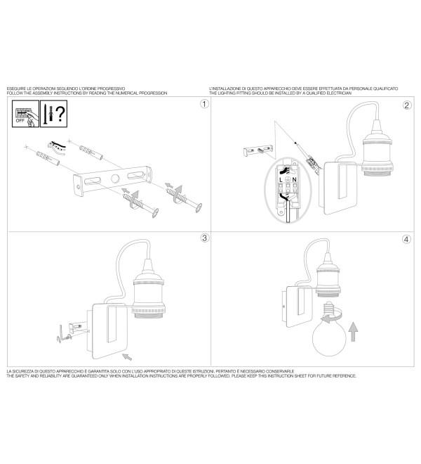 Светильник настенный Ideal Lux Frida AP1 Латунь античная E27 163321