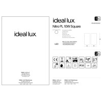 Светильник потолочный Ideal Lux Nitro PL D05 Square 3000K LED Белый 206035