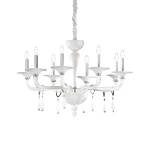 Люстра подвесная Ideal Lux Miramare SP8 Белый E14 068190