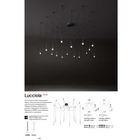 Люстра подвесная Ideal Lux Lucciola SP8 Черный 3000К LED 283982