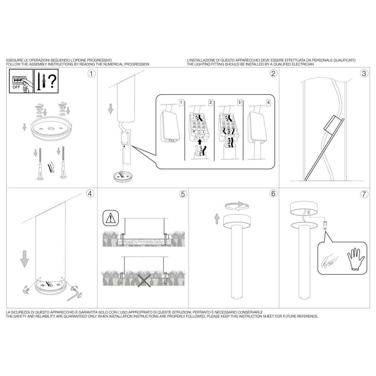 Светильник садово-парковый Ideal Lux Tesla PT4 H60 Черный G9 326917