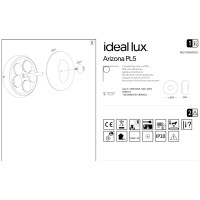 Люстра потолочная Ideal Lux Arizona PL5 GX53 Белый 214511