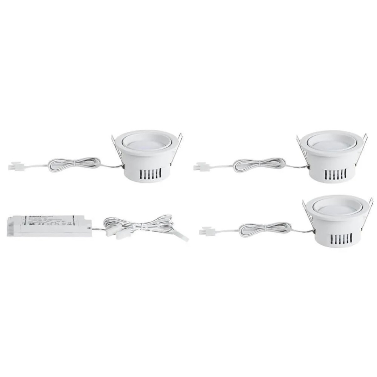 Светильник встраиваемый Paulmann Quality Line Aya LED 3000К Белый Набор 3 шт. 92022