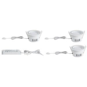 Светильник встраиваемый Paulmann Quality Line Aya LED 3000К Белый Набор 3 шт. 92022