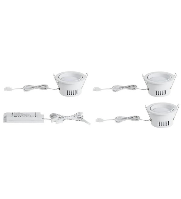 Светильник встраиваемый Paulmann Quality Line Aya LED 3000К Белый Набор 3 шт. 92022