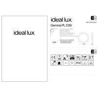 Светильник потолочный Ideal Lux Gemma PL D39 3000К LED Черный 252629
