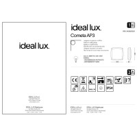 Светильник уличный Ideal Lux Cometa AP3 Антрацит E27 082240