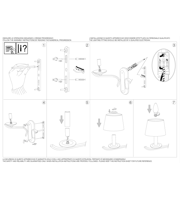 Светильник настенный Ideal Lux Pegaso AP2 Белый E14 059211