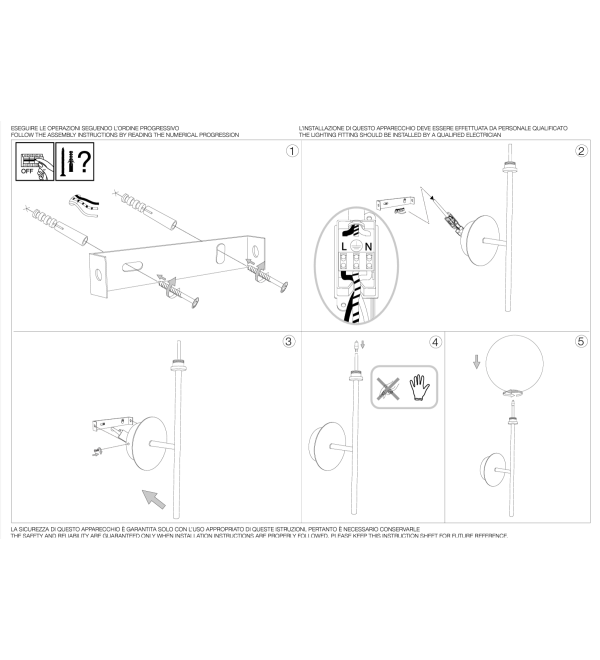 Светильник настенный Ideal Lux Equinoxe AP1 Латунь G4 200149