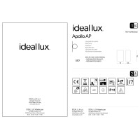 Светильник уличный Ideal Lux Apollo AP Черный 4000К LED 137391