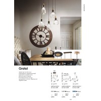 Светильник подвесной Ideal Lux Gretel SP1 Черный E27 122564