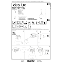 Светильник подвесной Ideal Lux Nemo SP1 D30 Медь E27 111902