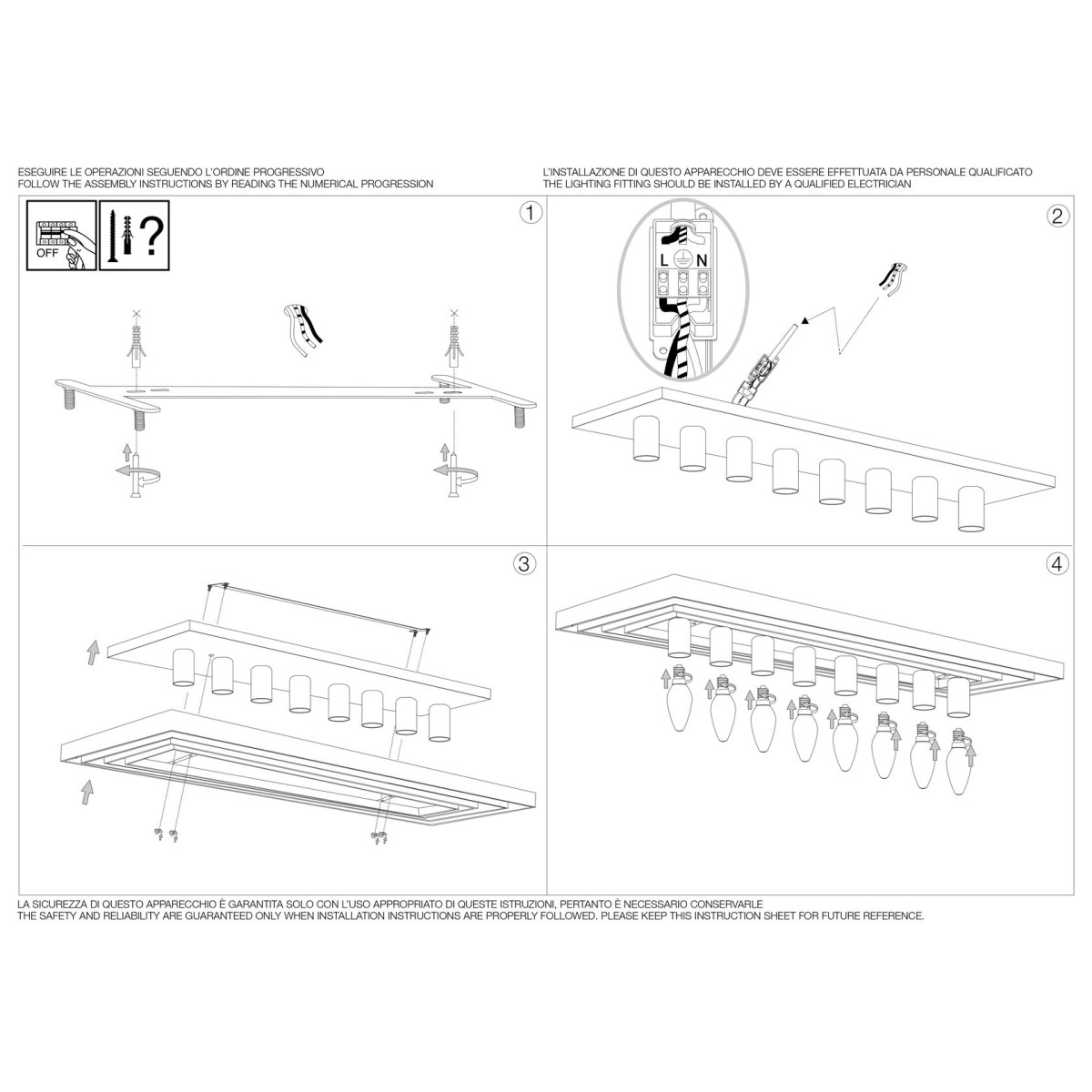 Люстра потолочная Ideal Lux Martinez PL8 Хром E14 166285